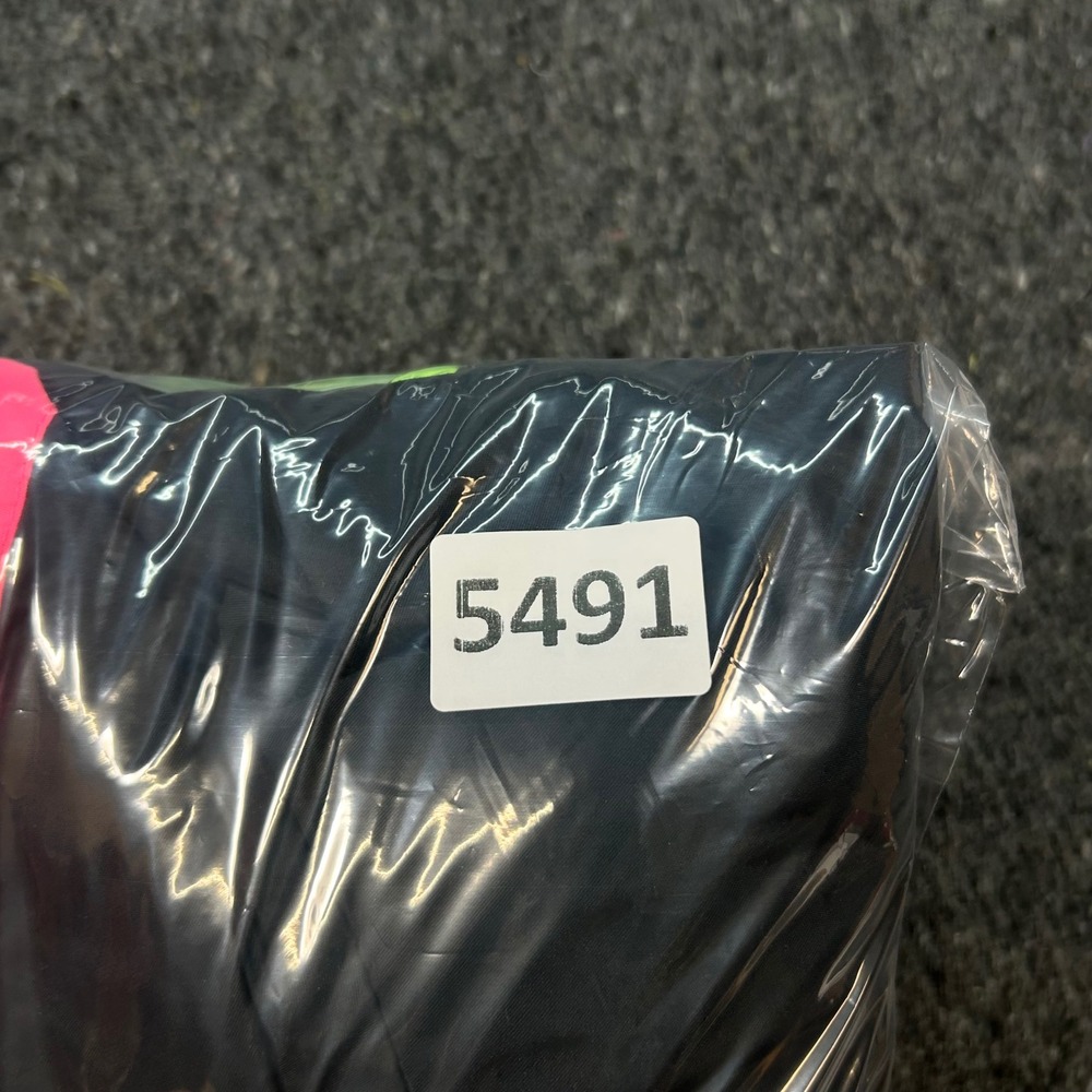 Columbia Windbreaker Jacket XL Mens Black Neon Green Pink Retro 90s Colorblock - Picture 8 of 8